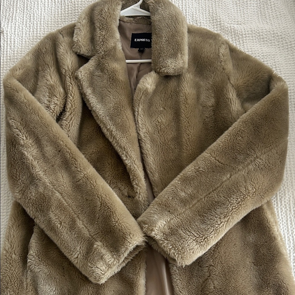 Express Camel Teddy Jacket